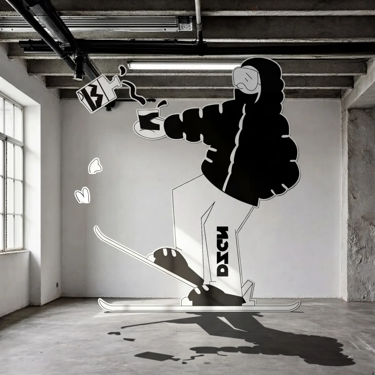 Fresque du skieur DZGN